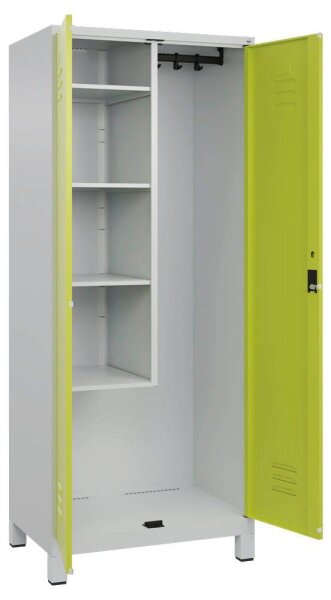 CP Putzmittelschrank Classic Plus 080110-02 S10024 clowngrün, lichtgrau 4 Fachböden 80,0 x 50,0 x 195,0 cm, aufgebaut, 1 St.
