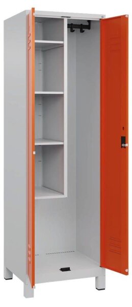 CP Putzmittelschrank Classic Plus 080110-00 S10037 lichtgrau, reinorange 4 Fachböden 60,0 x 50,0 x 195,0 cm, aufgebaut, 1 St.