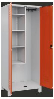 CP Putzmittelschrank Classic Plus 080110-02 S10037 lichtgrau, reinorange 4 Fachböden 80,0 x 50,0 x 195,0 cm, aufgebaut, 1 St.