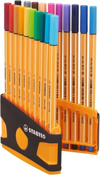 STABILO point 88 Fineliner farbsortiert 0,4 mm, 20 St.