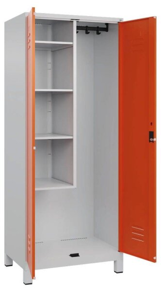 CP Putzmittelschrank Classic Plus 080110-02 S10036 lichtgrau, reinorange 4 Fachböden 80,0 x 50,0 x 195,0 cm, aufgebaut, 1 St.