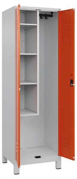 CP Putzmittelschrank Classic Plus 080110-00 S10036 lichtgrau, reinorange 4 Fachböden 60,0 x 50,0 x 195,0 cm, aufgebaut, 1 St.