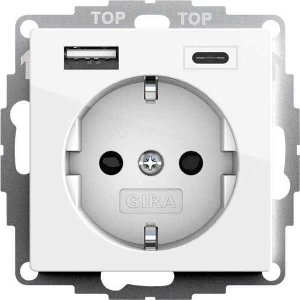 GIRA Steckdose mit USB-Anschluss, 1 St.