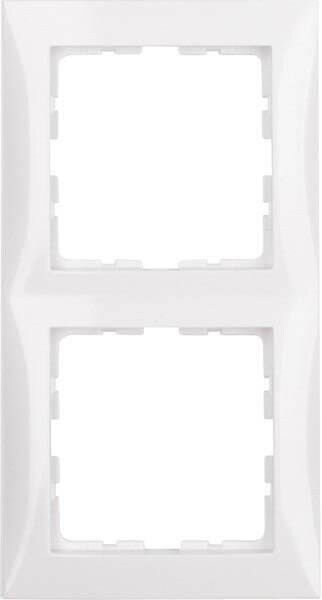 BERKER  2-fach Steckdosenrahmen weiß 15,2 x 8,1 cm, 1 St.