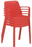 Mayer Stapelstühle myNUKE 2051 64 rot Kunststoff, 4 St.