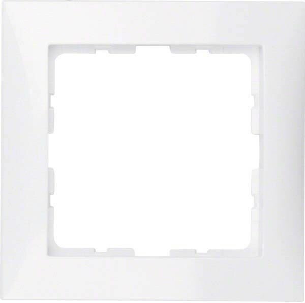 BERKER  1-fach Steckdosenrahmen weiß 8,1 x 8,1 cm, 1 St.