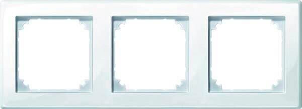 MERTEN  3-fach Steckdosenrahmen weiß 22,3 x 8,1 cm, 1 St.