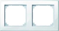 MERTEN  2-fach Steckdosenrahmen weiß 15,2 x 8,1 cm,...