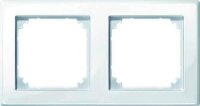 MERTEN  2-fach Steckdosenrahmen weiß 15,2 x 8,1 cm,...