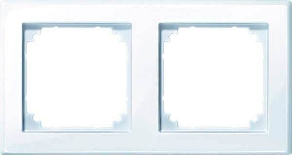MERTEN  2-fach Steckdosenrahmen weiß 15,2 x 8,1 cm, 1 St.