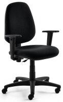 Mayer Bürostuhl myALPHA Stoff schwarz, Gestell schwarz