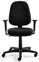 Mayer Bürostuhl myALPHA Stoff schwarz, Gestell schwarz