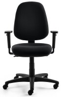 Mayer Bürostuhl myALPHA Stoff schwarz, Gestell schwarz