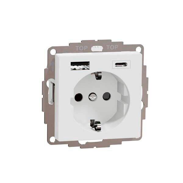 MERTEN Steckdose mit USB-Anschluss, 1 St.