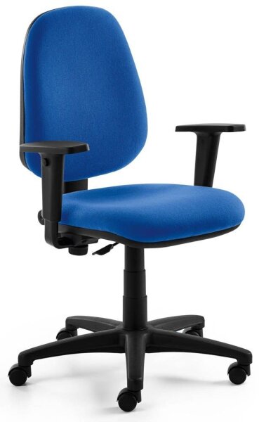Mayer Bürostuhl myALPHA Stoff blau, Gestell schwarz