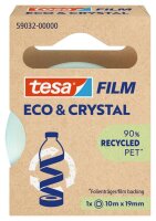 tesa ECO & CRYSTAL 59032 Klebefilm transparent 19,0 mm x 10,0 m 1 Rolle