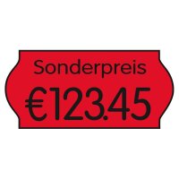 CreenLine Preisetiketten leuchtrot permanent 22,0 x 12,0...