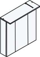 MÖBELPARTNER Spiegelschrank Jelda 142296 weiß glanz, eiche landhaus 70,4 x 23,7 x 72,3 cm