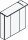 MÖBELPARTNER Spiegelschrank Jelda 142296 weiß glanz, eiche landhaus 70,4 x 23,7 x 72,3 cm