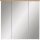 MÖBELPARTNER Spiegelschrank Jelda 142296 weiß glanz, eiche landhaus 70,4 x 23,7 x 72,3 cm
