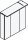 MÖBELPARTNER Spiegelschrank Jelda 142296 weiß glanz, eiche landhaus 70,4 x 23,7 x 72,3 cm