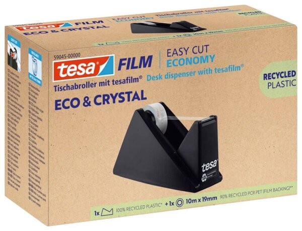 tesa Tischabroller ECO & CRYSTAL schwarz