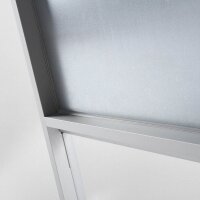 Showdown® Displays Kundenstopper Prime silber DIN A1 2 Fächer 64,0 x 80,0 x 110,0 cm, 1 St.