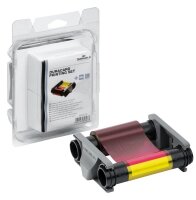 DURABLE YMCKO-Farbband und 100 Plastikkarten (0,76 mm)...