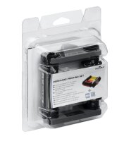 DURABLE YMCKO-Farbband und 100 Plastikkarten (0,76 mm) mehrfarbig Farbband-Set