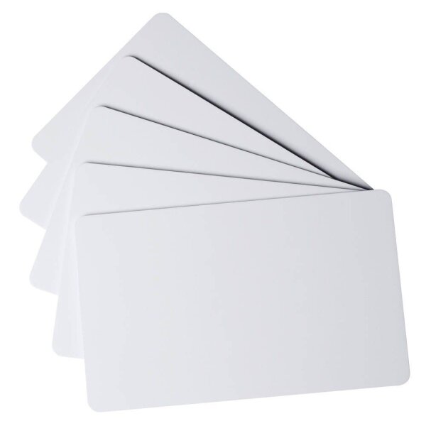 DURABLE DURACARD dünn Blanko-Plastikkarten weiß, 100 St.