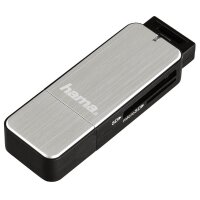 hama Multi-microSD, SD, MultiMediaCard-Kartenleser silber