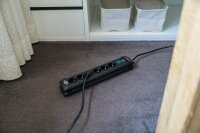 brennenstuhl Premium-Line 6-fach Steckdosenleiste mit Schalter 3,0 m schwarz