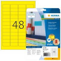 HERMA Etiketten 4366 gelb 45,7 x 21,2 mm, 20 Blatt