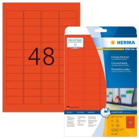 HERMA Etiketten 4367 rot 45,7 x 21,2 mm, 20 Blatt
