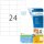 HERMA Etiketten 4390 weiß 70,0 x 37,0 mm, 25 Blatt