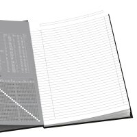 OXFORD Notizbuch Office Essentials DIN A5 liniert, schwarz Hardcover 192 Seiten, 1 St.
