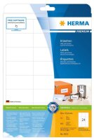 HERMA Etiketten 5053 weiß 66,0 x 33,8 mm, 25 Blatt
