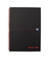 OXFORD Collegeblock Black nRed Spiralbuch kariert DIN A4...