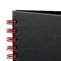 OXFORD Collegeblock Black nRed Spiralbuch kariert DIN A5 ohne Rand, 1 Block