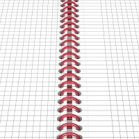 OXFORD Collegeblock Black nRed Spiralbuch kariert DIN A5 ohne Rand, 1 Block