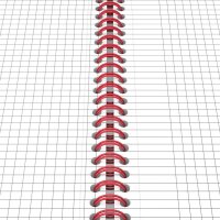 OXFORD Collegeblock Black nRed Spiralbuch kariert DIN A5 ohne Rand, 1 Block