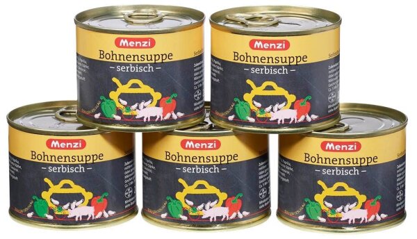 Menzi serbische Bohnensuppe Eintopf 5x 200,0 ml, 5 St.