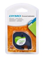 DYMO Schriftband LetraTag 91220 S0721510, 12 mm, schwarz auf weiß, 1 St.