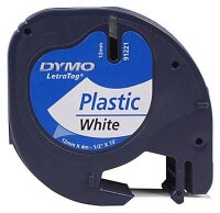 DYMO Schriftband LetraTag 91221 S0721660, 12 mm, schwarz...