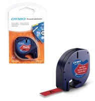 DYMO Schriftband LetraTag 91223 S0721630, 12 mm, schwarz...