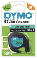 DYMO Schriftband LetraTag 91224 S0721640, 12 mm, schwarz auf grün, 1 St.