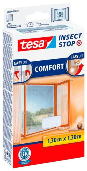tesa Fliegengitter Insect Stop Comfort weiß 1,3 x 1,3 m