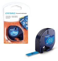 DYMO Schriftband LetraTag 91225 S0721650, 12 mm, schwarz...