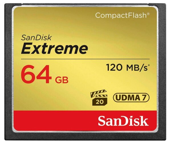 SanDisk Speicherkarte CompactFlash Card Extreme 64 GB  ( SDCFXSB-064G-G46 )