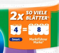 Zewa Toilettenpapier Smart 3-lagig, 4 Rollen